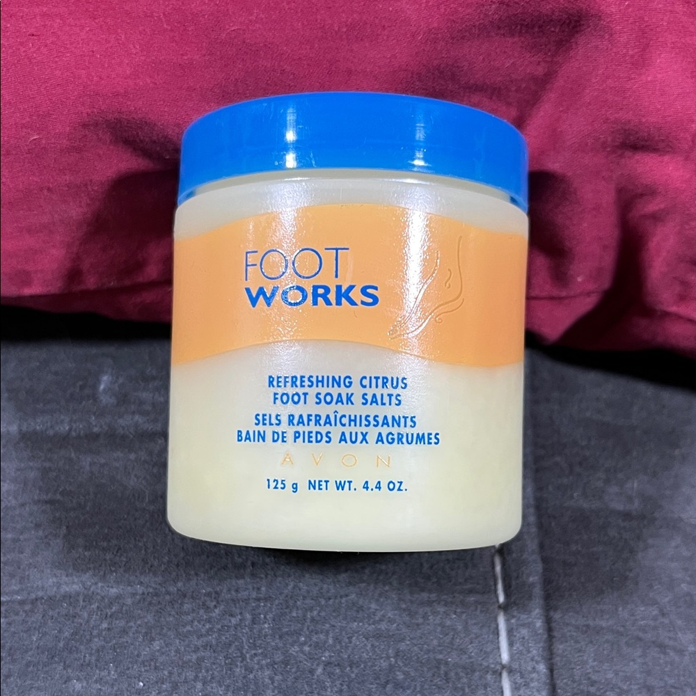 Avon Foot Works Citrus Foot Soak Salts - Blue and Orange